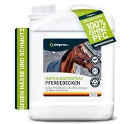 simprax® Spray Imperméabilisant Couverture Cheval & Tapis de Selle - Hydrofuge, sans PFC, Certifié Oeko-TEX & V-Label - Protection Respirante & Écologique - Impermeabilisant Tissu Textile 2,5L