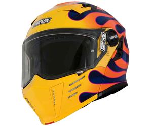 Simpson Darksome Wildfire, casque rabattable XL Jaune/Orange/Mauve Jaune/Orange/Mauve
