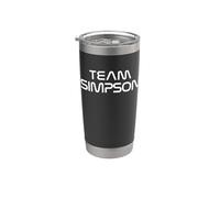 Simpson Family Name Show Support Be On Team Simpson Gobelet isotherme en acier inoxydable double paroi