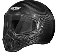 Simpson M30 Solid Carbon, casque intégral XL Carbone/Noir Carbone/Noir