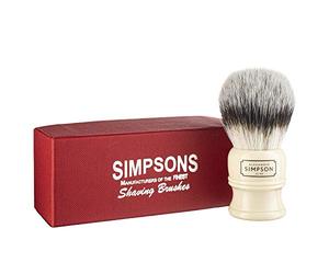 Simpson Shaving Brushes Alexander Trafalgar Blaireau de rasage synthétique, manche imitation ivoire, T2