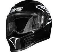 Simpson Speed 12 O Clock, casque intégral L Noir/Blanc Noir/Blanc