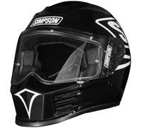 Simpson Speed 12 O Clock, casque intégral L Noir/Blanc Noir/Blanc