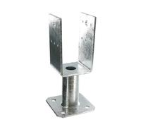 Simpson Strong-Tie - Pied de poteau en U avec platine - A/B/C/ep - 90/126,5/70/5mm - cdt. 1 pièce - ref. PPUP90
