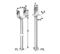 SIMPSON Strong-Tie SST Pied de support PILG SIMPSON Strong-Tie Quantité:10