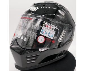 Simpson Venom Solid full face helmet, Article de 2e choix XS Noir Noir