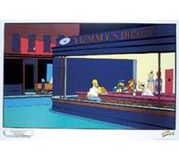 Simpsons - Hopper - Film Movie Cinéma - Affiche impression - Taille 93x62 cm