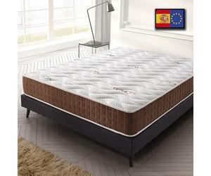 SIMPUR Matelas 160x200 viscoélastique Visco Ergo Épaisseur 19 cm Ferme 7/10 Ergonomique 7 Zones de Soutien mémoire de Forme Haute densité