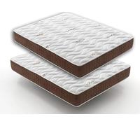 SIMPUR Pack 2 Matelas 90x190 viscoélastique Visco Ergo Épaisseur 19 cm Ferme 7/10 Ergonomique 7 Zones de Soutien mémoire de Forme Haute densité