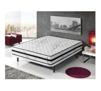 Relax Matelas a MEmoire Forme Soft 160x200 cm Therapy Carbone Anti Stress Epaisseur 19 cm Tissu 3D avec Systeme Airfresh Mousse HR Visco Soft de