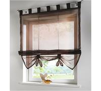 SIMPVALE 1 Pièce de Rideaux Romain Cafe 80x155cm Store Romain, Décoration Intérieur Rideau de Fenêtre, Les Rideaux Voilages pour Chambre Salon Cuisine Balcon