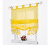 SIMPVALE 1 Pièce de Rideaux Romain Jaune 120x155cm Store Romain, Décoration Intérieur Rideau de Fenêtre, Les Rideaux Voilages pour Chambre Salon Cuisine Balcon