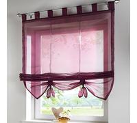 SIMPVALE 1 Pièce de Rideaux Romain Vin Rouge 80x155cm Store Romain, Décoration Intérieur Rideau de Fenêtre, Les Rideaux Voilages pour Chambre Salon Cuisine Balcon