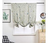 SIMPVALE 1 Pièce Opaques Rideau - Store Romain avec Motif Imprimé - Fenêtre Décoration pour Chambre Cuisine Salon Salle de Bain - Marron - 140x140cm