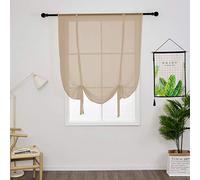 SIMPVALE 1 Pièce Rideau Voilages, Marron Clair 80x120cm(LxH) Rideau Romain