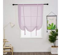 SIMPVALE 1 Pièce Rideau Voilages, Violet Clair 60x140cm(LxH) Rideau Romain