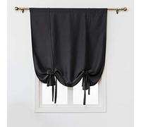 SIMPVALE Rideau occultant avec Passe-Tringle - Isolation Thermique - pour Chambre à Coucher, Salon, Cuisine, Chambre d'enfant - Noir - 60 x 120 cm