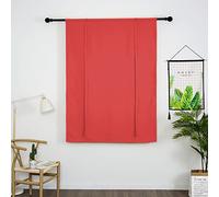 SIMPVALE Rideaux romains occultants courts avec nouettes - Rideaux occultants à isolation thermique avec passe-tringle pour la chambre, le salon, la cuisine (Rouge, 80 x 120 cm)