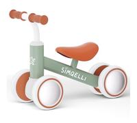 SIMQELLI Draisienne Bebe 1 an, Jouet Enfant pour 10-24 Mois, 4 Roues Vélo sans Pédales pour Enfant Vélo d'équilibre pour Garçons et Filles, Premier Cadeau Anniversaire Noel (Vert)