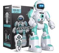 SIMREX Robot Enfant 3-12 Ans - Robot Intelligent avec Ecran Tactile, Suit et Interagit avec Votre Enfant, Enregistrement et Effets Vocaux, Geste et Télécommande, Rechargeable, Idée Cadeau Anniversaire