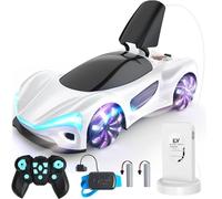 SIMREX Voiture télécommandée 360° Drift Stunt RC avec Roues LED et Effet de lumière en Mode démonstration, 2,4 GHz pour Adultes et Enfants dès 6 Ans, Cadeau d'anniversaire, Jouet, Blanc