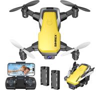 SIMREX X300C Mini drone avec caméra 720P HD, quadrirotor RC pliable, maintien de l'altitude, rabat 3D, mode sans tête, contrôle de la gravité et 2 batteries, cadeaux pour enfants, adultes, débutants
