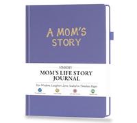SIMSIMY Journal d'histoire de la vie de maman, journal guidé d'histoire de mère à couverture rigide avec des questions rapides, souvenir de maman, livre d'héritage cadeau pour la fête des mères, un