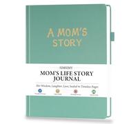 SIMSIMY Journal d'histoire de la vie de maman, journal guidé d'histoire de mère à couverture rigide avec des questions rapides, souvenir de maman, livre d'héritage cadeau pour la fête des mères, un