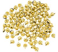 Simsky 100 Pièces Mini Clochettes, 12 mm Cloches en Métal, Clochette Grelot, Accessoires de Bijoux à Bricoler Soi-même, Grelots Clochettes, Cloche pour Animaux de Compagnie, Décorations de la Fête