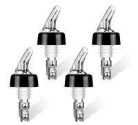 Simsky 4 Pièces Verseurs de Bouteilles, Verseur Distributeur en Acier Inoxydable, Bec Verseur, Portionneurs Doseuses de 3 cl, Verseurs Automatiques, Idéaux pour Vins, Liqueurs, Spiritueux, Huile