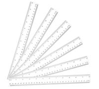Simsky Lot de 6 Règle Plate 30 cm, Règle Transparente, Règle en Plastique, étudiant Règle 30 cm, Regle 30 cm Incassable, Regle Plate 30 cm Rigide, Règle Flex pour l'école, le Bureau, la Maison