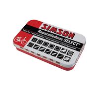 Simson kit de réparation Select 12,5 cm aluminium rouge/blanc 23 pièces