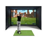 SimSpace Boîtier de simulateur de Golf avec écran de Projection d'impact, Utilisation avec Tous Les simulateurs et moniteurs de Lancement de Golf.