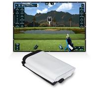 SimSpace Écran De Projection Double Face pour Simulateur De Golf à La Maison, Ecran De Projection HD 4K à Haute Résistance Aux Chocs, Écran D'impact pour De Golf Réversible, 4 x 3 mètres