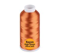 Simthread Fil à Broder en Rayonne 5000m 40wt 100% Viscose, pour Machines à Coudre Usage Professionnel et Domestique, Citrouille