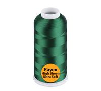 Simthread Fil à Broder en Rayonne 5000m 40wt 100% Viscose, pour Machines à Coudre Usage Professionnel et Domestique, Vert
