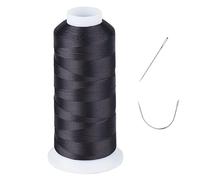 Simthread Fil à coudre très résistant pour extérieur ou à coudre à la main ou à la machine, 100% polyester, résistant aux UV - Tex 69 (12 wt) - 1374 m NP-noir