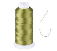 Simthread Fil de polyester collé résistant aux UV pour l'extérieur, 100% polyester, pour couture à la main et à la machine, Tex 69 (12 WT), 1371,6 m, vert (NP-Green)