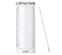 Simthread Fil en nylon transparent invisible 310 m d'épaisseur 0,15 mm pour couture, perles et décorations suspendues