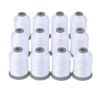 Simthread Lot de 12 bobines de fil en polyester multi-usages de taille 40D/2, 700 m chacune, idéal pour la couture, le matelassage et les machines à coudre