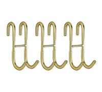 Simtive Lot de 3 crochets de porte de douche pour porte de salle de bain en verre sans cadre, crochets pour serviette, crochets de raclette de douche, doré