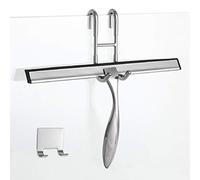 Simtive Lot de raclettes de douche avec crochet de porte de douche et crochet adhésif, raclette pour porte de douche, miroir et fenêtre de douche