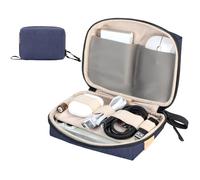 SIMTOP Organisateur Câbles Compact, Pochette Voyage PC Bleu | Organisation compacte pour câbles, chargeurs, power bank et cartes SD, idéale en voyage, au bureau ou pour le matériel photo