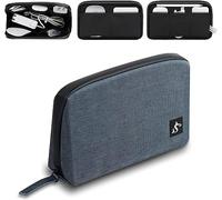 SIMTOP Organisateur de câbles avec Pochettes, Pochette Voyage compacte Bleu