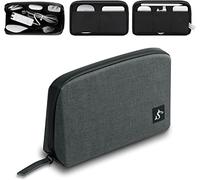 SIMTOP Organisateur de câbles avec Pochettes, Pochette Voyage compacte Gris