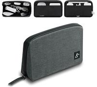 SIMTOP Organisateur de câbles avec Pochettes, Pochette Voyage compacte Gris