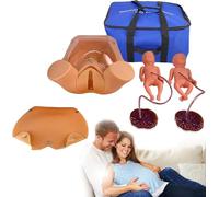Simulateur d'accouchement, modèle anatomique pelvien grandeur nature avec 2 fœtus, 2 placenta et 2 cordons ombilicaux pour l'entraînement et l'éducation des sages-femmes
