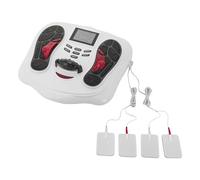 Simulateur de Circulation sanguine pour les Jambes Appareil de Massage Electrique des Pieds avec Télécommande EMS Appareil de Massage des Pieds Electrique avec 4 Coussinets d'électrodes TENS pour le