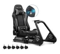 Simulateur de conduite - GTPLAYER - GTS03-GY - Siège réglable - Haut-parleurs stéréo 3D - Compatible PC