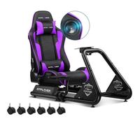Simulateur de conduite - GTPLAYER - Siège Racing - Haut-parleurs stéréo 3D - Réglable & pliable - Violet